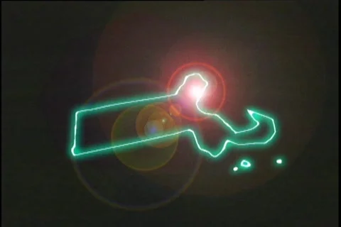 Map Graphic Massachusetts Vídeo Stock 296337