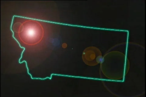 Map Graphic Montana Stock Footage 296406