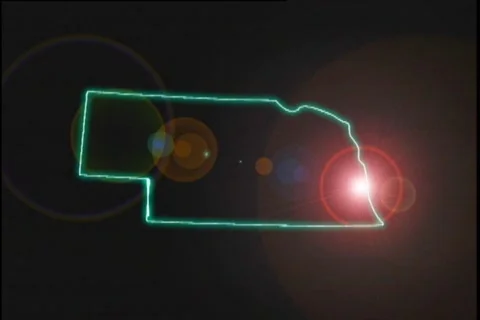 Map Graphic Nebraska Vídeo Stock 296396
