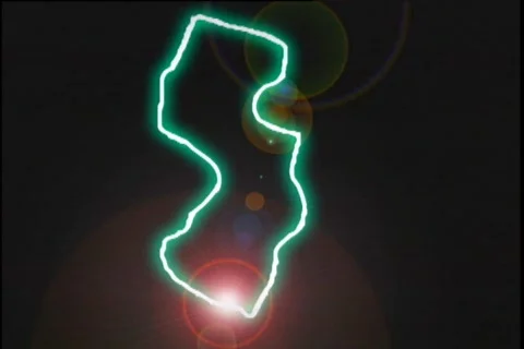 Map Graphic New Jersey Vídeo Stock 296339