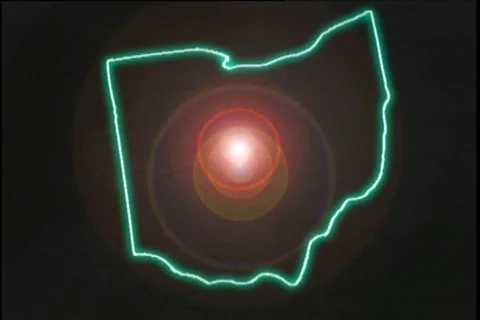 Map Graphic Ohio Vídeo Stock 296352