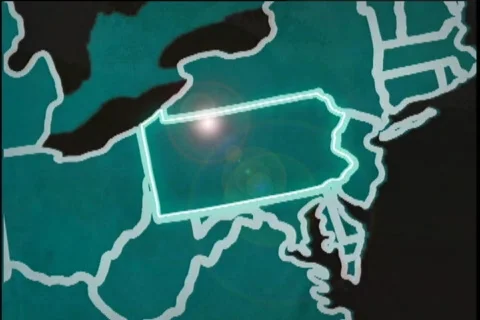 Map Graphic Pennsylvania Видео 296318