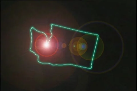 Map Graphic Washington Vídeo Stock 296413