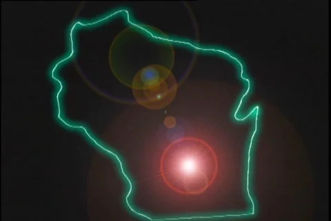 Map Graphic Wisconsin Stock Footage 296386