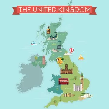 Map of Great Britain, Stock Illustration