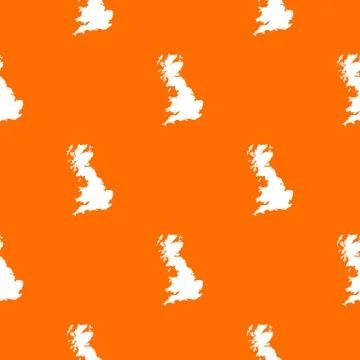 Map of Great Britain pattern seamless Illustrazione stock