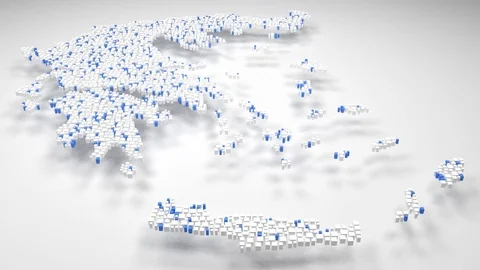 Map of Greece - Europe - Stock Footage 83015180