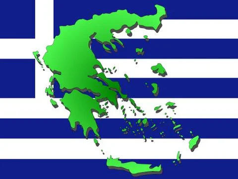 Map of greece Stock Illustration