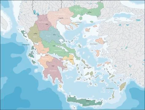 Map of Greece Stock Illustration