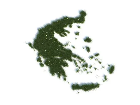 Map of greece series countries out of realistic grass Stock Illustration