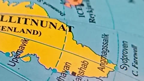 Map of Greenland 스톡 동영상 329607653