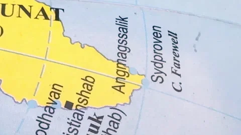 Map of Greenland Vídeo Stock 329701179