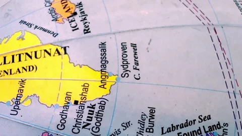 Map of Greenland Stock Footage 332890971