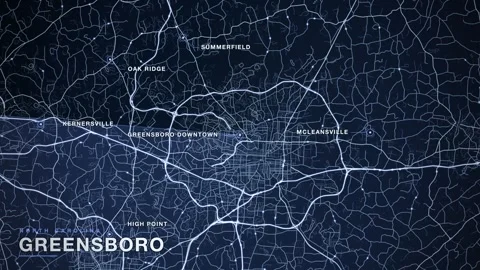 Map of Greensboro Stock Footage 340890005