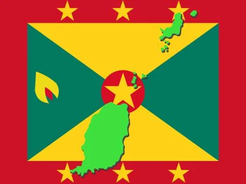 Map of grenada Stock Illustration
