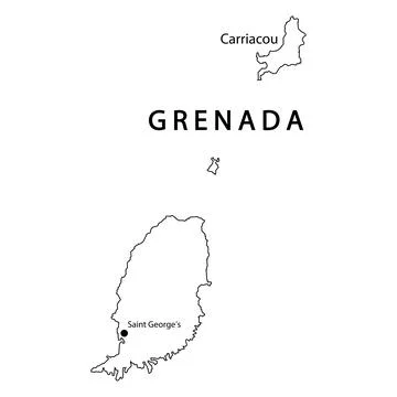 Map of Grenada Stock Illustration
