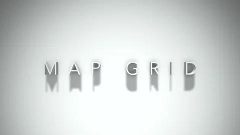 Map grid 3D title animation with shadows on a white background Stock Footage 297515101