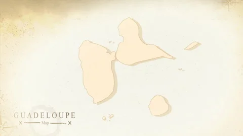 Map of Guadeloupe Stock Footage 247463233