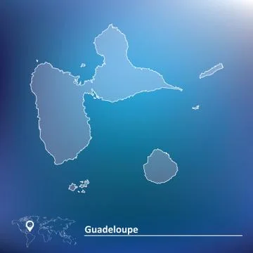 Map of Guadeloupe Stock Illustration