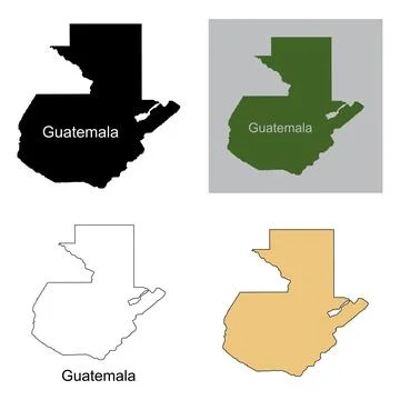 Map of guatemala Stock Illustration