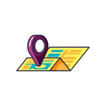Map guide with pin pointer location Stock Illustration