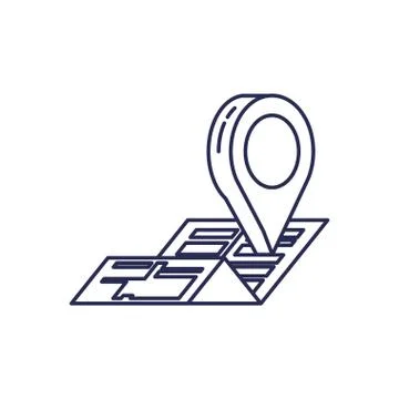 Map guide with pin pointer location Stock Illustration