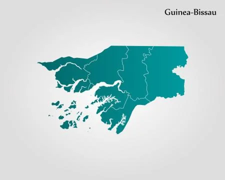 Map of Guinea-Bissau Stock-Illustration