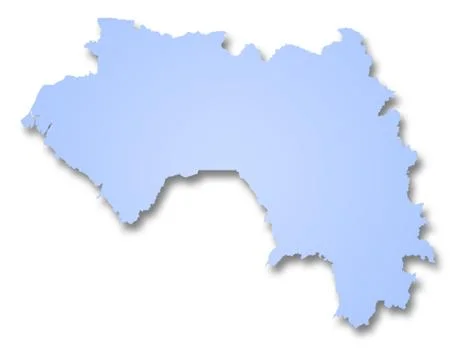 Map of Guinea Stock Illustration