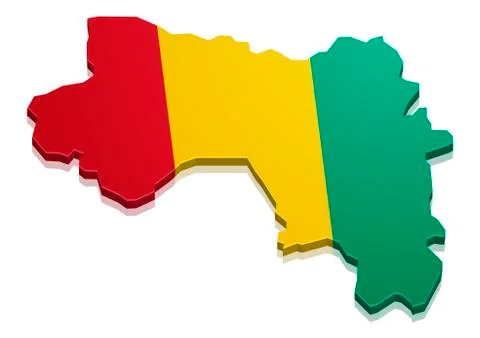 Map Guinea Stock Illustration