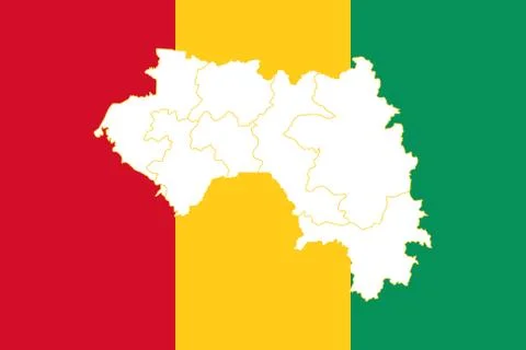 Map of Guinea Illustrazione stock