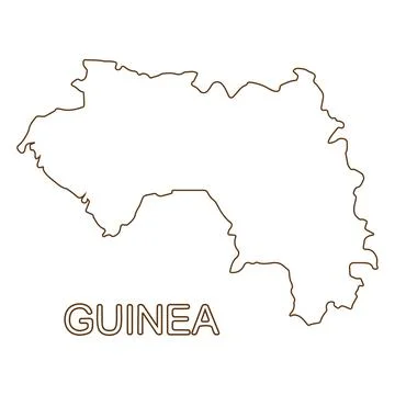 Map of Guinea Stock Illustration