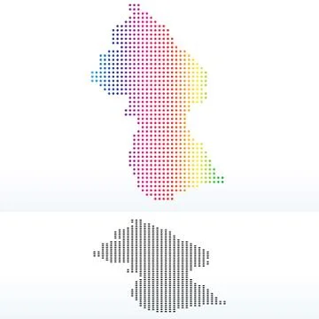 Map of Guyana with Dot Pattern Illustrazione stock
