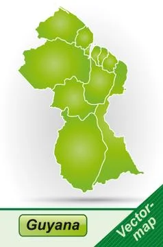 Map of guyana Stock Illustration