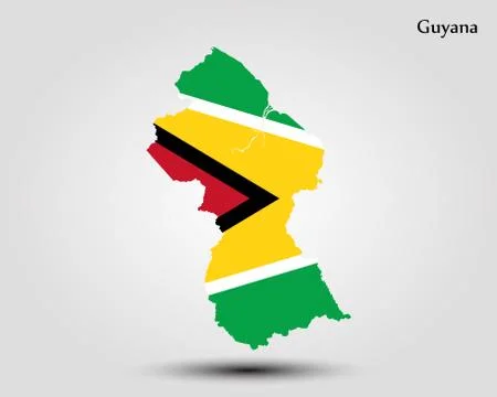 Map of Guyana Illustrazione stock