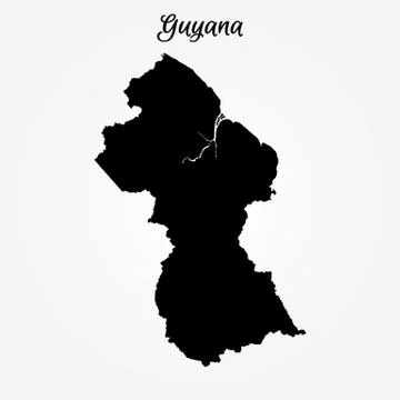 Map of Guyana Illustrazione stock