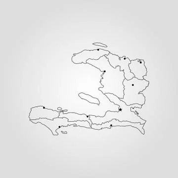 Map of Haiti Stock Illustration