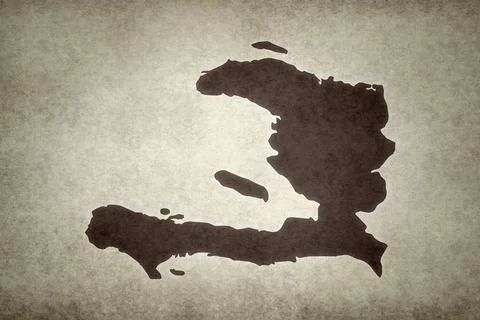 Map of Haiti on an paper Stock Illustration