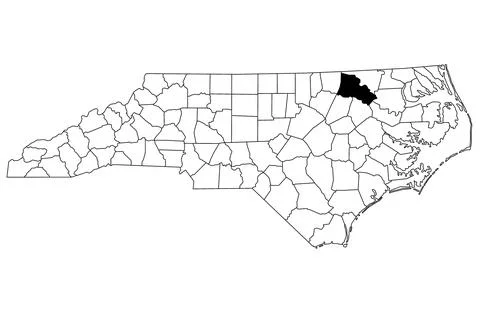Map of Halifax County in North Carolina state on white background. single C.. Illustrazione stock