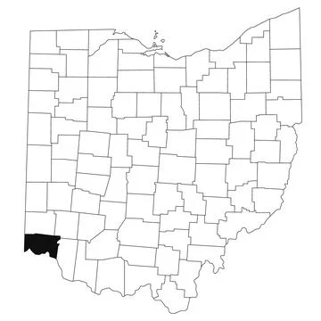 Map of Hamilton County in Ohio state on white background. single County map.. Stock Illustration