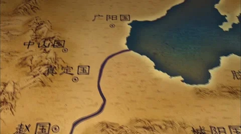 Map of the Han Dynasty Video stock 66745298