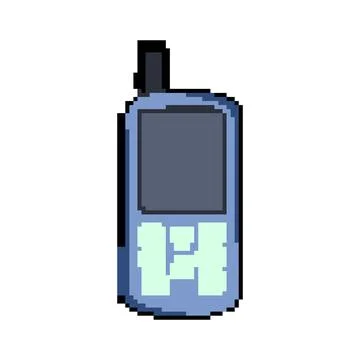 Map handheld gps pixel art vector illustration イラスト素材