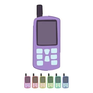 Map handheld gps vector cartoon graphic Stockillustratie