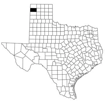 Map of Hartley County in Texas state on white background. single County map.. Stock Illustration