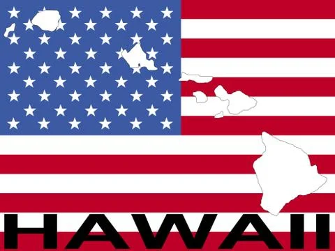 Map of hawaii Stock Illustration