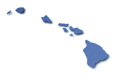 Map of Hawaii - USA Stock Illustration