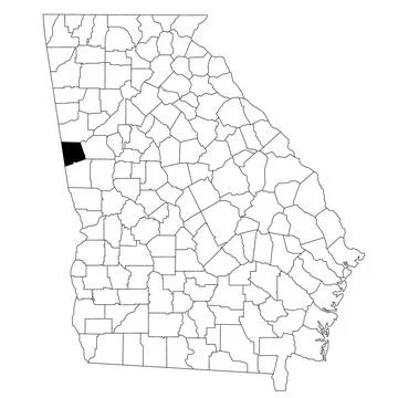 Map of Heard County in Georgia state on white background. single County map.. Stock Illustration
