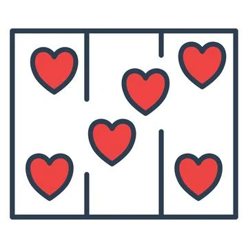Map Hearts Array Illustrazione stock