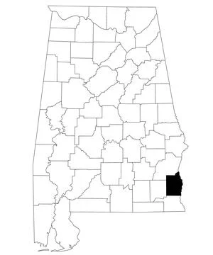 Map of Henry County in Alabama state on white backround. single County map .. Stock Illustration