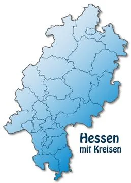 Map of hesse Stock Illustration