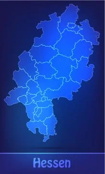 Map of hesse Stock Illustration